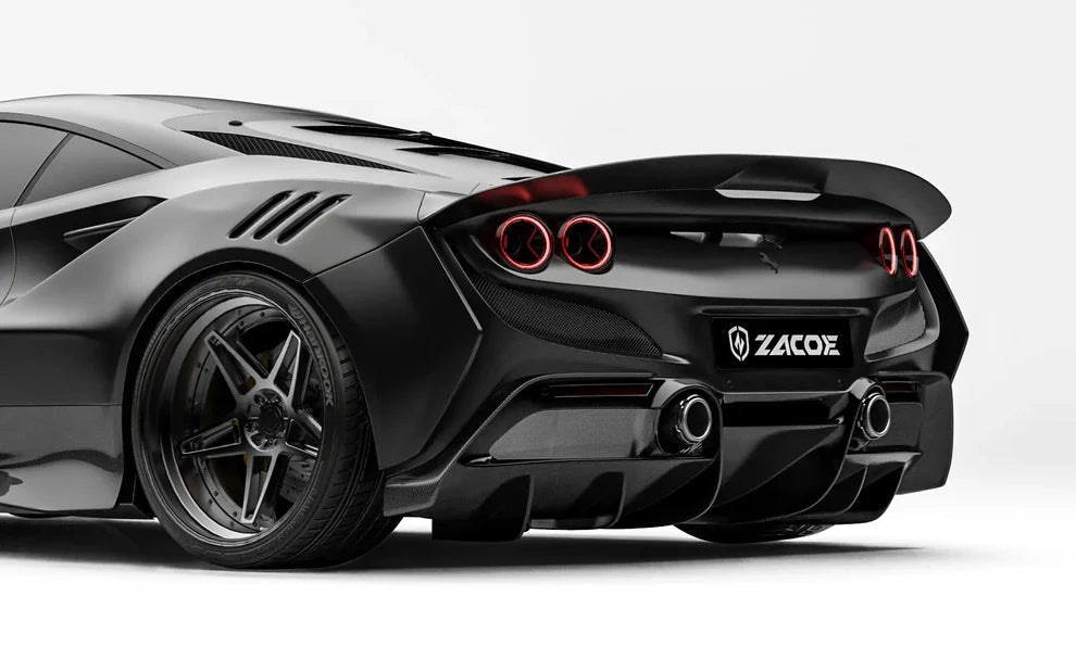 ZACOE Ferrari F8 Tributo Carbon Fibre Widebody kit (18pcs/set) Aftermarket Carbon Fiber Part / Bodykit - Robot Bodykits