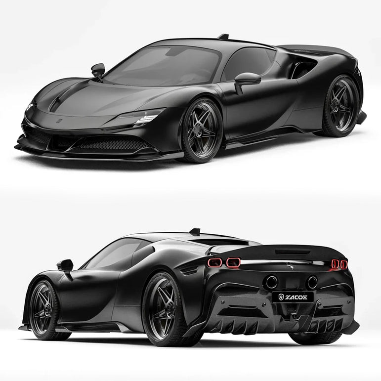 ZACOE Ferrari SF90 Stradale Carbon Fibre Body kit (11pcs/set) Aftermarket Carbon Fiber Part / Bodykit - Robot Bodykits