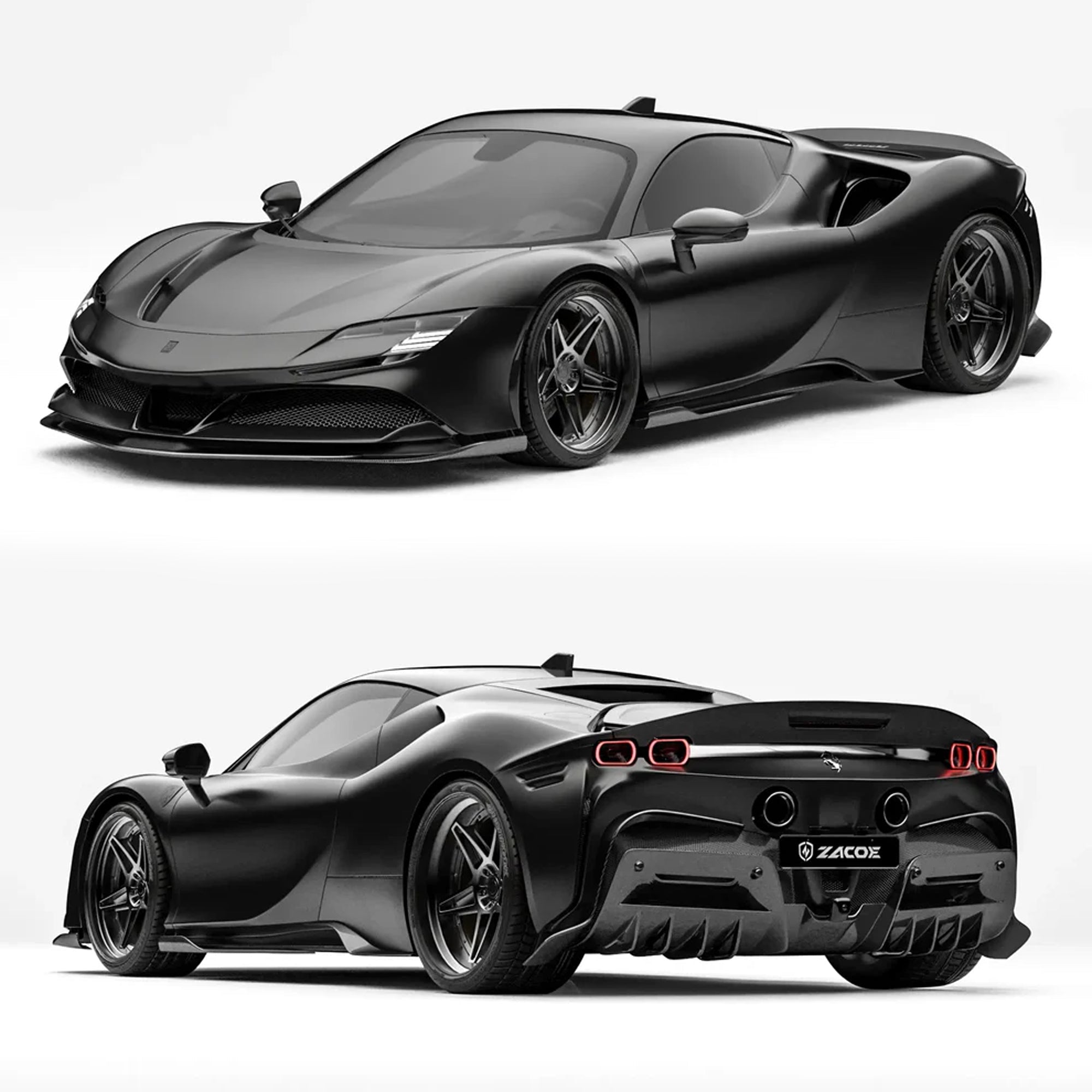 ZACOE Ferrari SF90 Stradale Carbon Fibre Body kit (11pcs/set) Aftermarket Carbon Fiber Part / Bodykit - Robot Bodykits