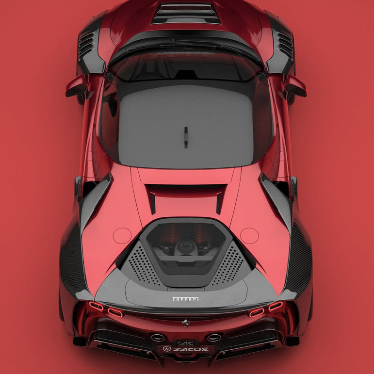 ZACOE Ferrari SF90 Stradale Carbon Fibre Widebody Body kit (18pcs/set) Aftermarket Carbon Fiber Part / Bodykit - Robot Bodykits