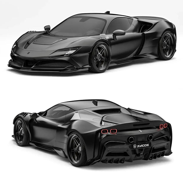 ZACOE Ferrari SF90 Stradale Carbon Fibre Widebody Body kit (18pcs/set) Aftermarket Carbon Fiber Part / Bodykit - Robot Bodykits