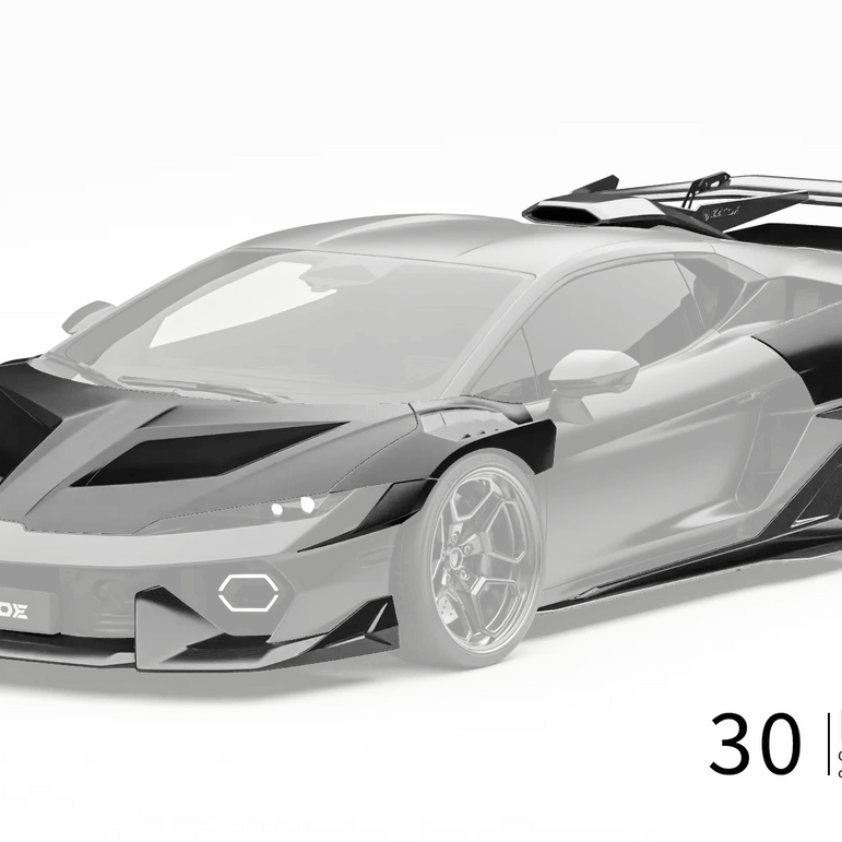 ZACOE Lamborghini Temerario 2025+ Carbon Fibre Wide Body Kit (30pcs/Set) Aftermarket Carbon Fiber Part / Bodykit - Robot Bodykits