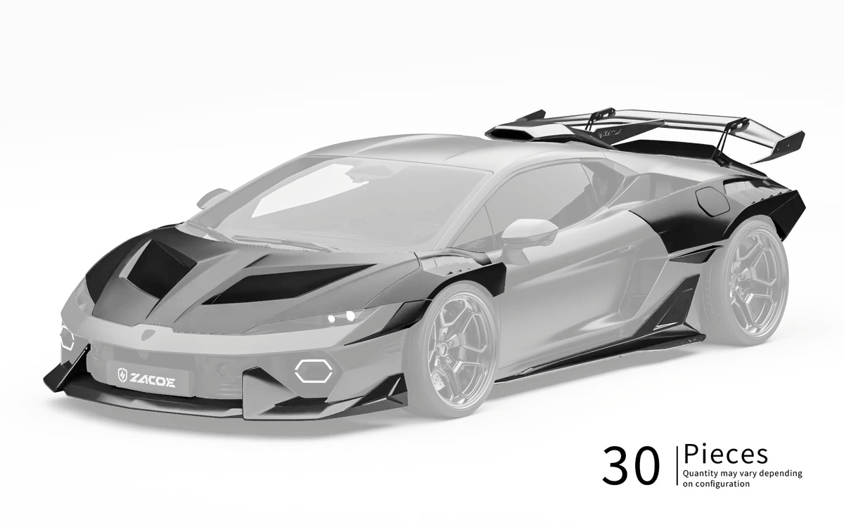 ZACOE Lamborghini Temerario 2025+ Carbon Fibre Wide Body Kit (30pcs/Set) Aftermarket Carbon Fiber Part / Bodykit - Robot Bodykits