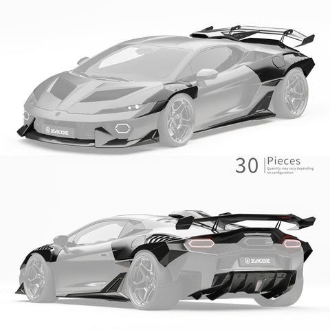 ZACOE Lamborghini Temerario 2025+ Carbon Fibre Wide Body Kit (30pcs/Set) Aftermarket Carbon Fiber Part / Bodykit - Robot Bodykits