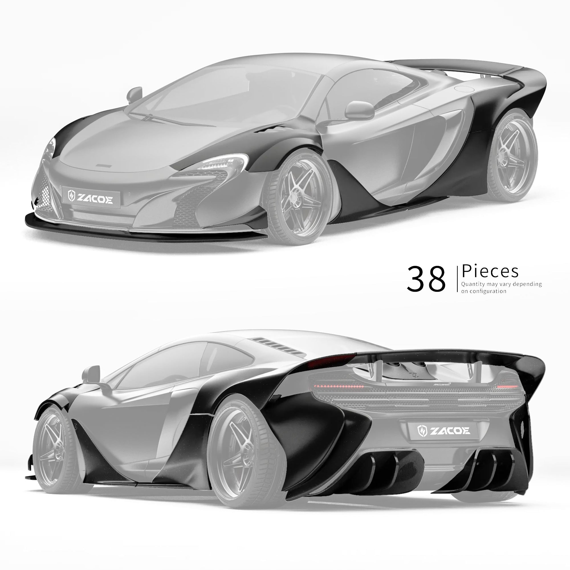 ZACOE McLaren 650S Carbon Fibre Body Kit (38pcs/set) Aftermarket Carbon Fiber Part / Bodykit - Robot Bodykits