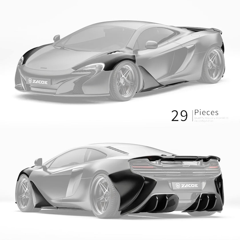 ZACOE McLaren 650S/ MP4 - 12C Carbon Fibre Body Kit (29pcs/set) Aftermarket Carbon Fiber Part / Bodykit - Robot Bodykits