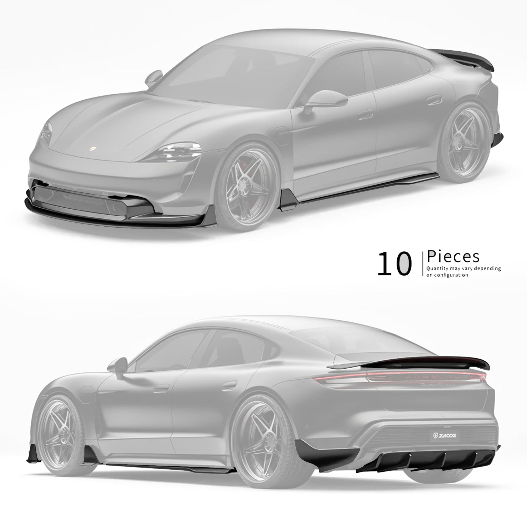 ZACOE PORSCHE Taycan Carbon Fibre Body kit Porsche Taycan Sedan Base Model Aftermarket Carbon Fiber Part / Bodykit - Robot Bodykits