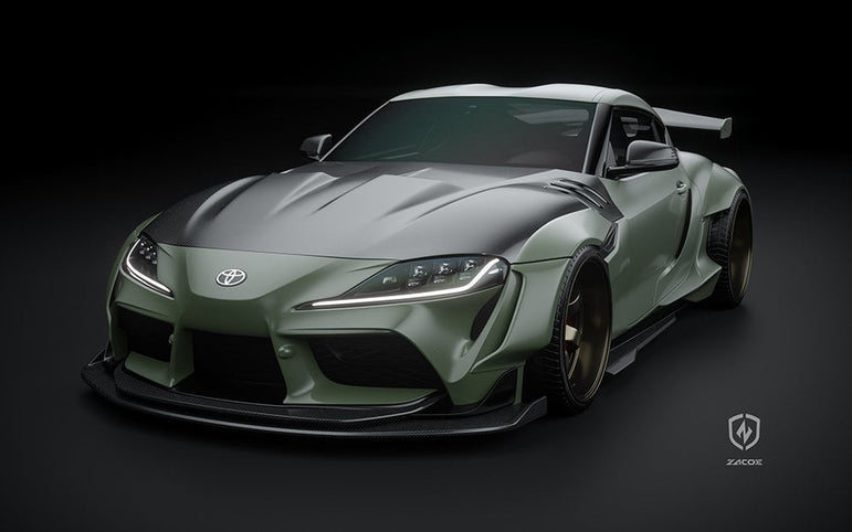 ZACOE Toyota GR Supra FRP/Dry - Carbon Widebody Kit (A90 / A91) [17 pcs/set] Aftermarket Carbon Fiber Part / Bodykit - Robot Bodykits