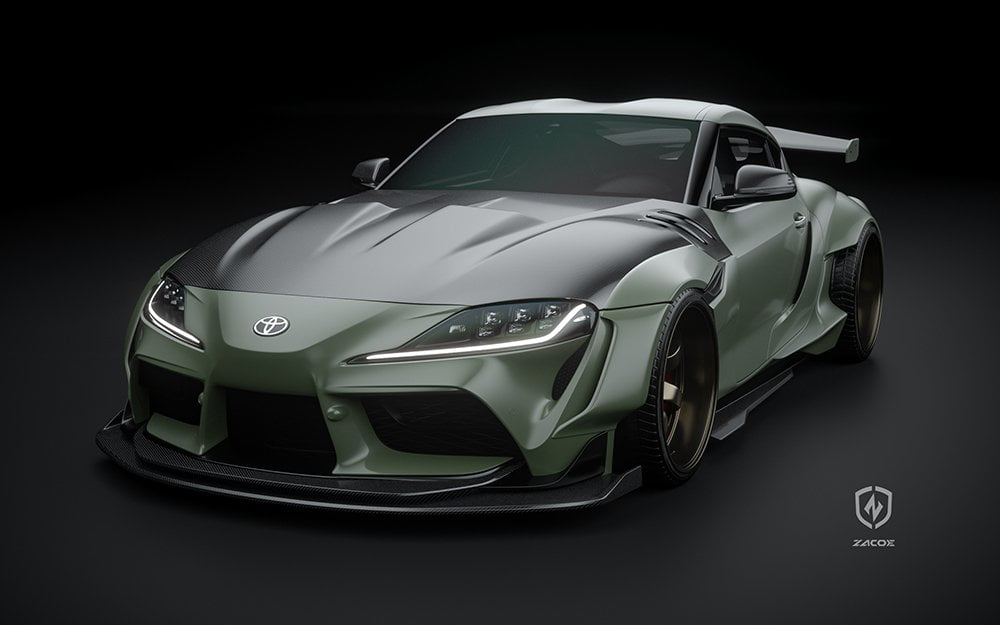 ZACOE Toyota GR Supra FRP/Dry - Carbon Widebody Kit (A90 / A91) [17 pcs/set] Aftermarket Carbon Fiber Part / Bodykit - Robot Bodykits