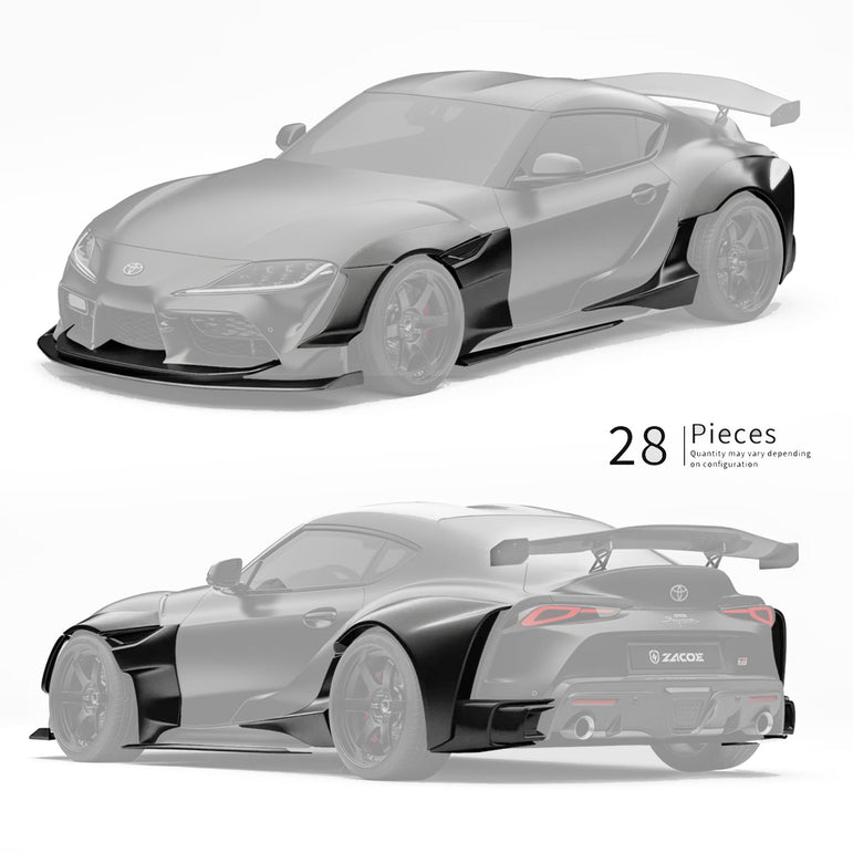 ZACOE Toyota GR Supra FRP/Dry - Carbon Widebody Kit (A90 / A91) [17 pcs/set] Aftermarket Carbon Fiber Part / Bodykit - Robot Bodykits