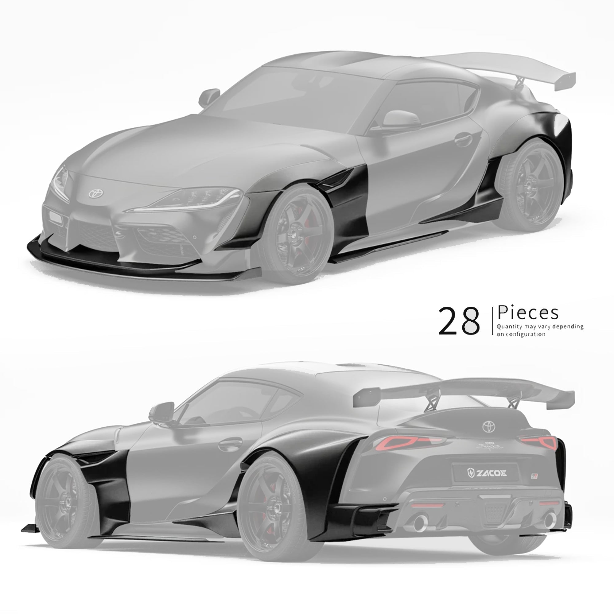 ZACOE Toyota GR Supra FRP/Dry - Carbon Widebody Kit (A90 / A91) [17 pcs/set] Aftermarket Carbon Fiber Part / Bodykit - Robot Bodykits