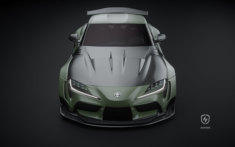 ZACOE Toyota GR Supra FRP/Dry - Carbon Widebody Kit (A90 / A91) [17 pcs/set] Aftermarket Carbon Fiber Part / Bodykit - Robot Bodykits