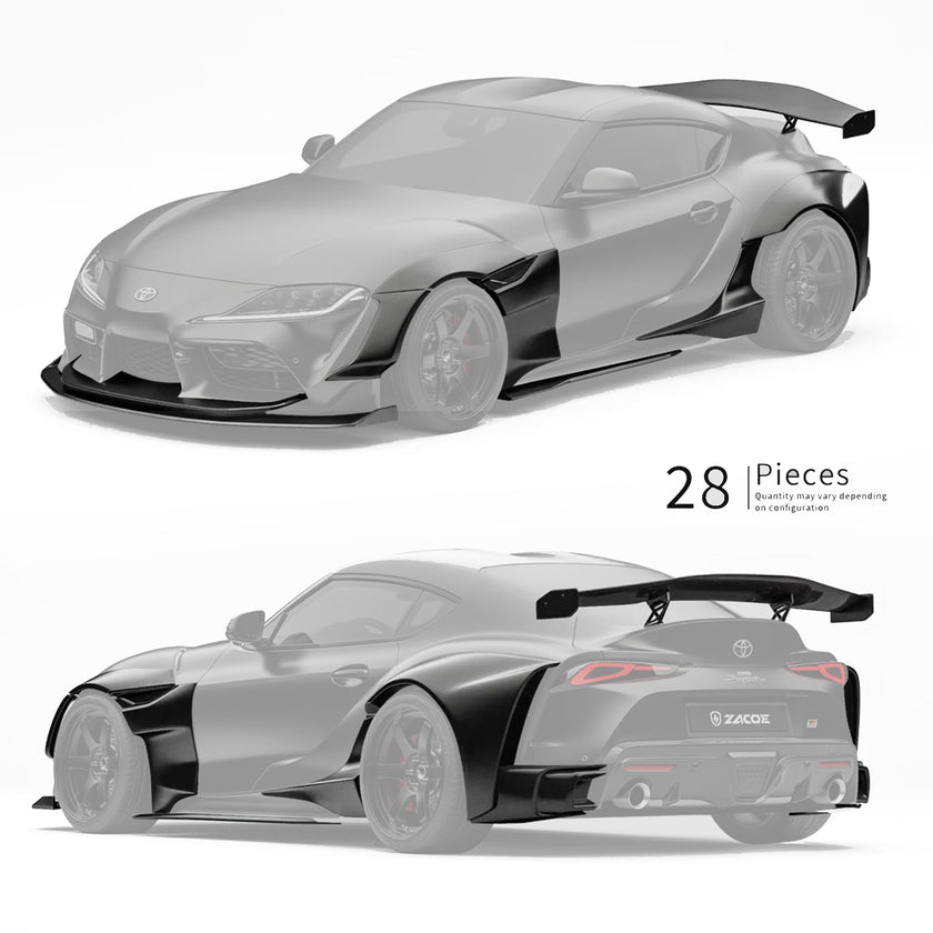 ZACOE Toyota GR Supra FRP/Dry - Carbon Widebody Kit (A90 / A91) [17 pcs/set] Aftermarket Carbon Fiber Part / Bodykit - Robot Bodykits